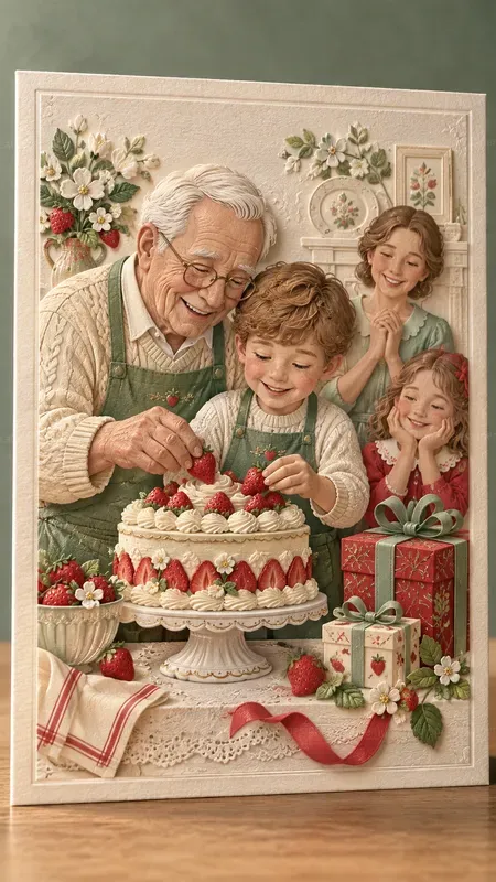 Embossed Birthday Keepsake Cards