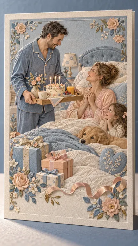 Embossed Birthday Keepsake Cards