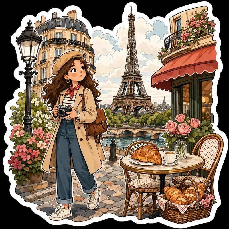 Travel Landmark Sticker Collections