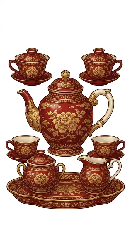 Chinese Empire Palace Red Object Cliparts