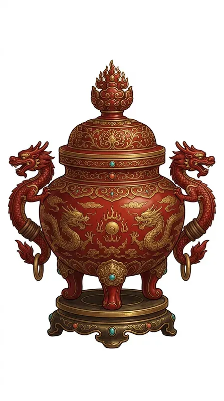 Chinese Empire Palace Red Object Cliparts