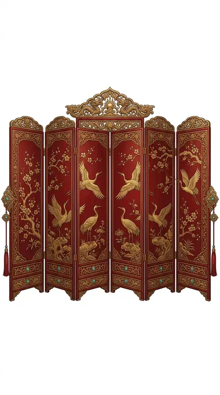 Chinese Empire Palace Red Object Cliparts