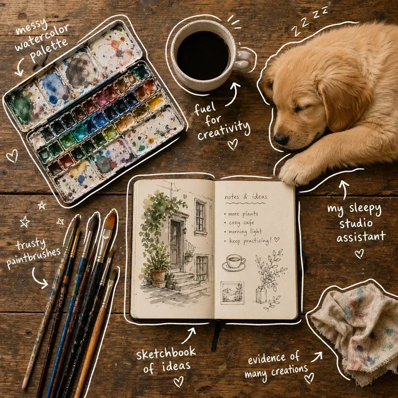 Sketchnote Flat Lay Photography