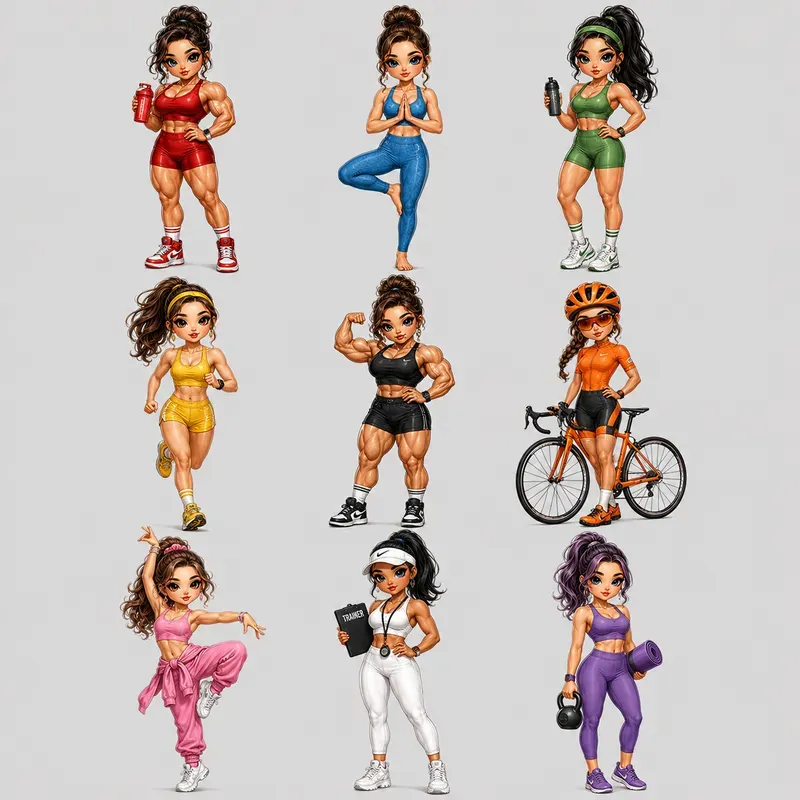 9 Kawaii Women Grid Tshirts