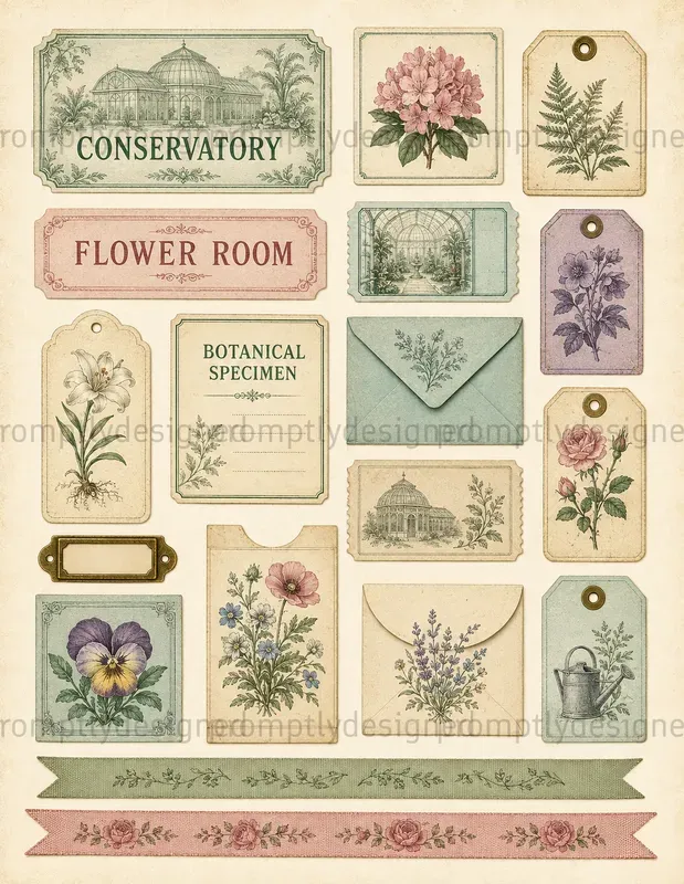 Vintage Flower Market Ephemera