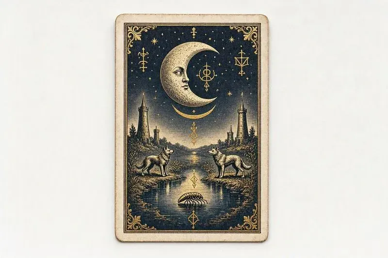 Mystical Vintage Tarot Card Art