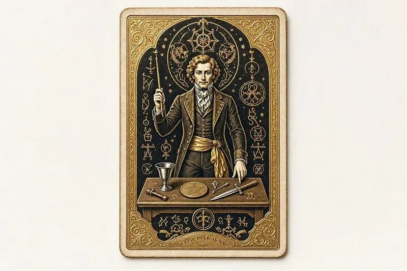 Mystical Vintage Tarot Card Art