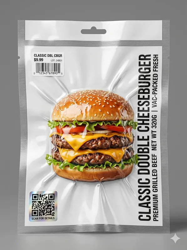 Hyperrealistic Vacuum Pouch Art