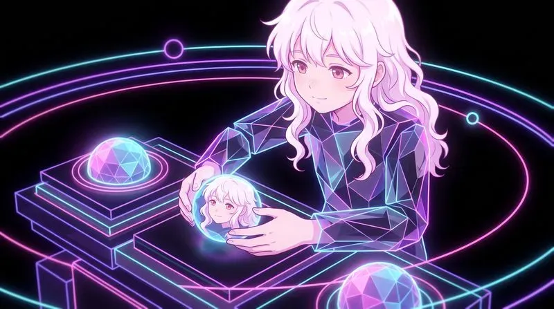 Surreal Anime Neon Portraits
