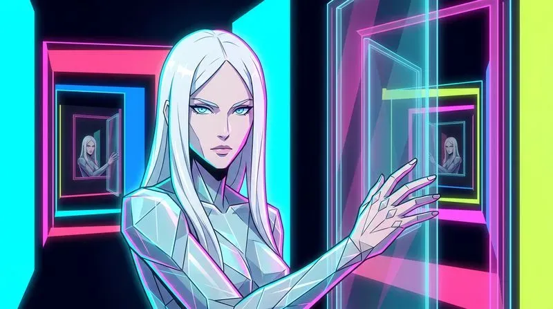 Surreal Anime Neon Portraits
