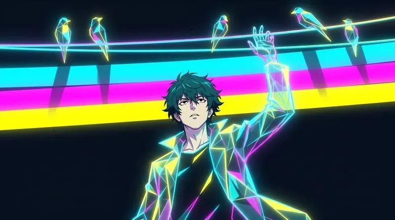 Surreal Anime Neon Portraits