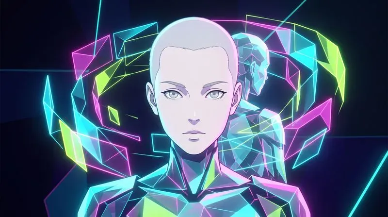 Surreal Anime Neon Portraits
