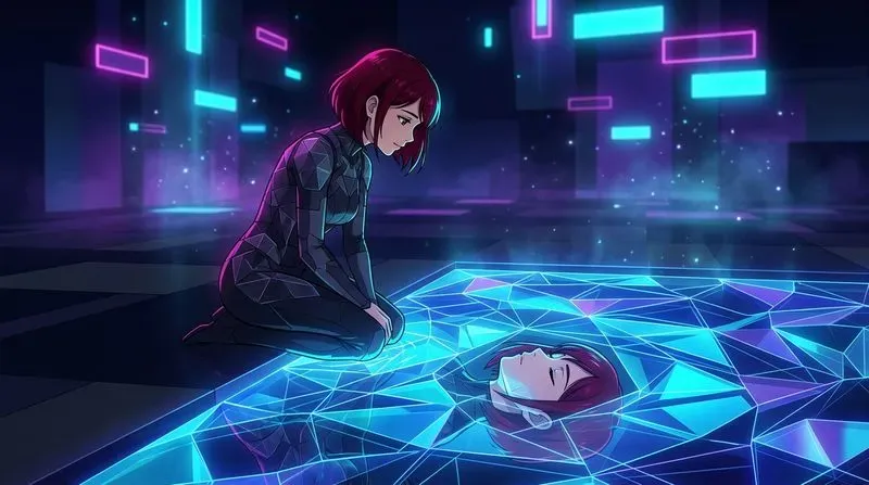 Surreal Anime Neon Portraits