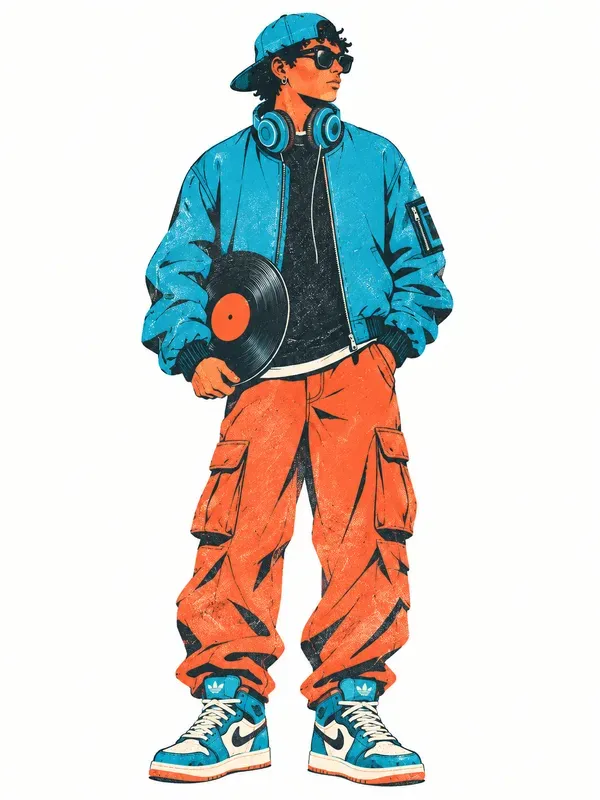 Retro Risograph Streetwear Characters