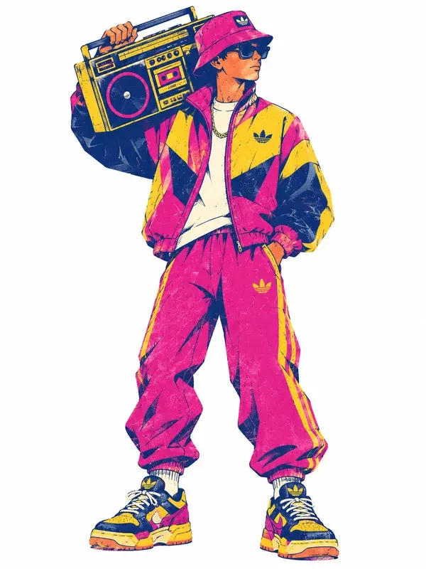 Retro Risograph Streetwear Characters
