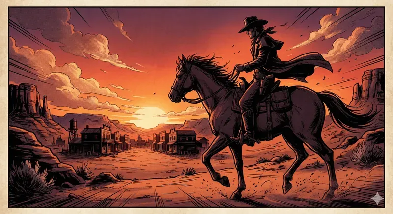 Epic Wild West Scenes In Manga Style