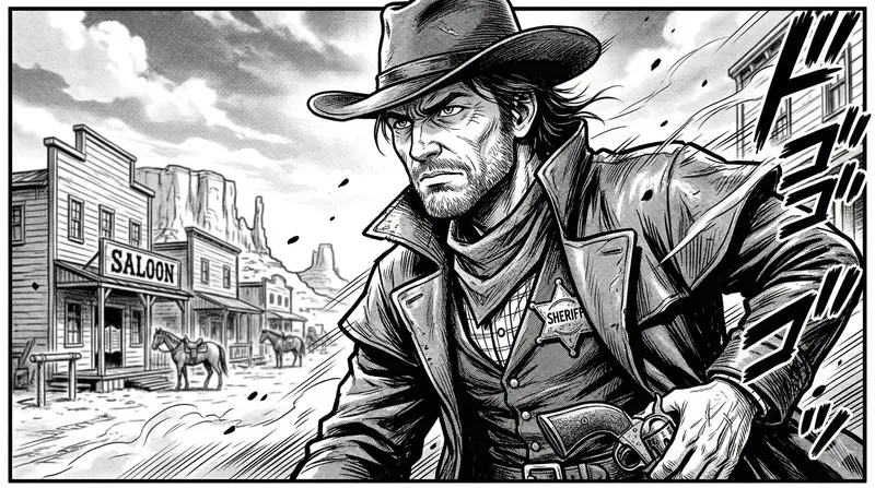 Epic Wild West Scenes In Manga Style