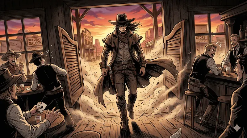 Epic Wild West Scenes In Manga Style