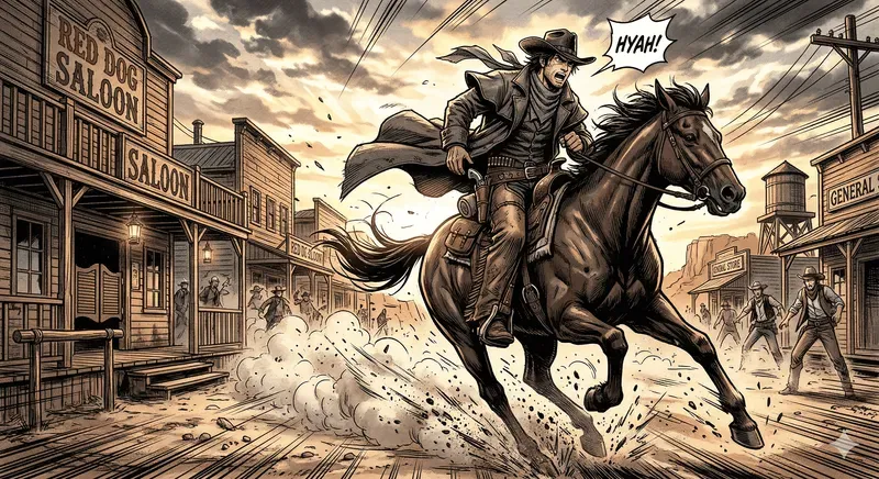 Epic Wild West Scenes In Manga Style