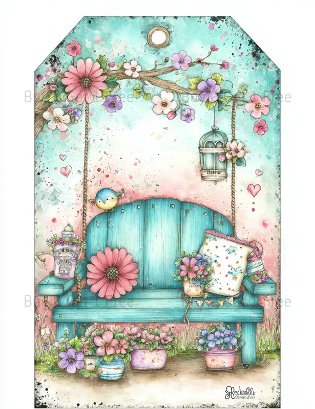 Whimsical Nurse Girl Product Tags