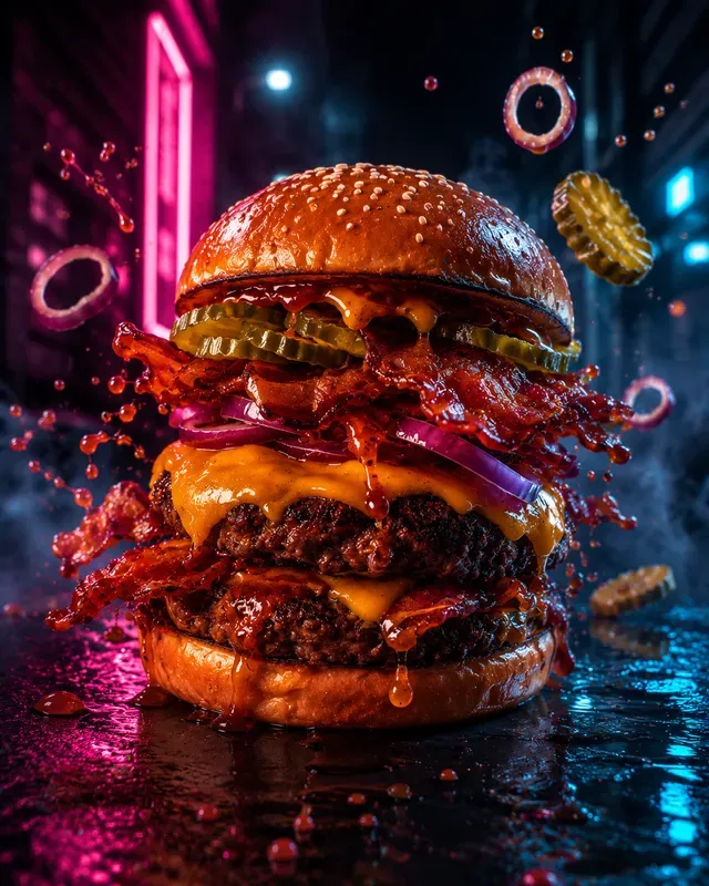 Gourmet Burger Advertising Generator