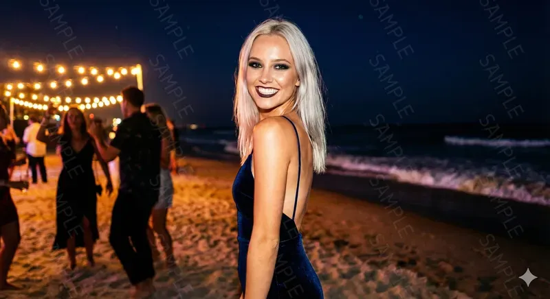 G7x Flash Style Beach Party Portraits