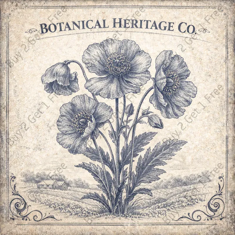 Vintage Botanical Seed Packet Art