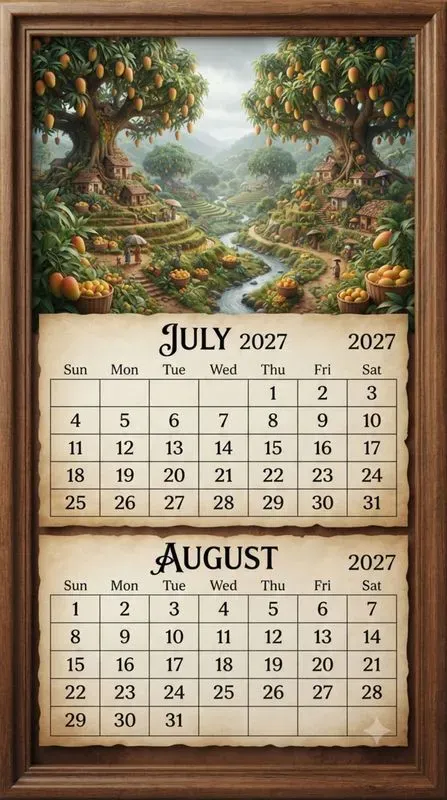 Cinematic Fruits Village 2027 Calendars