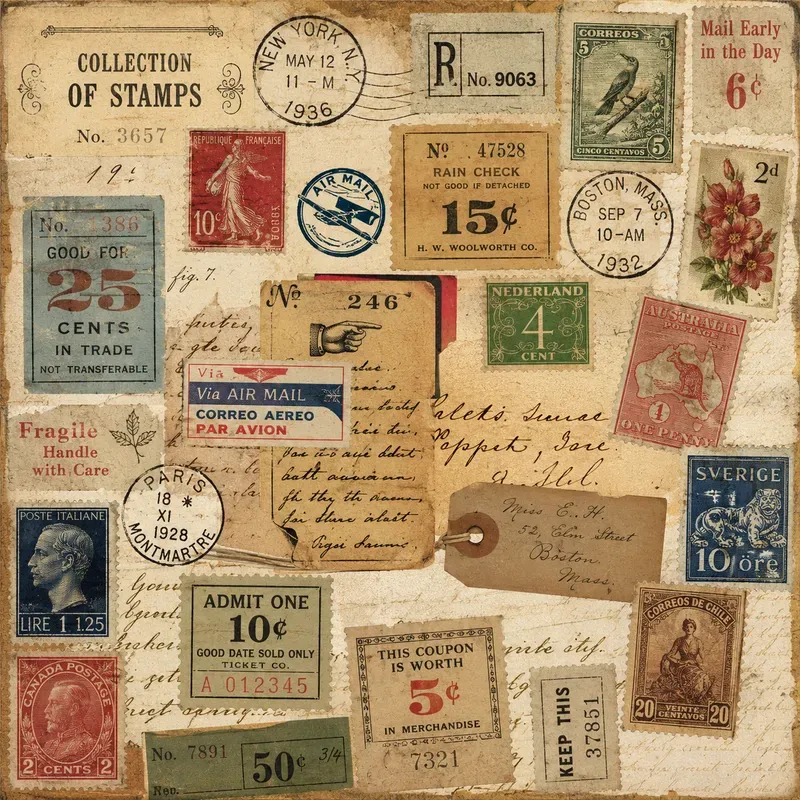 Vintage Ephemera Collages
