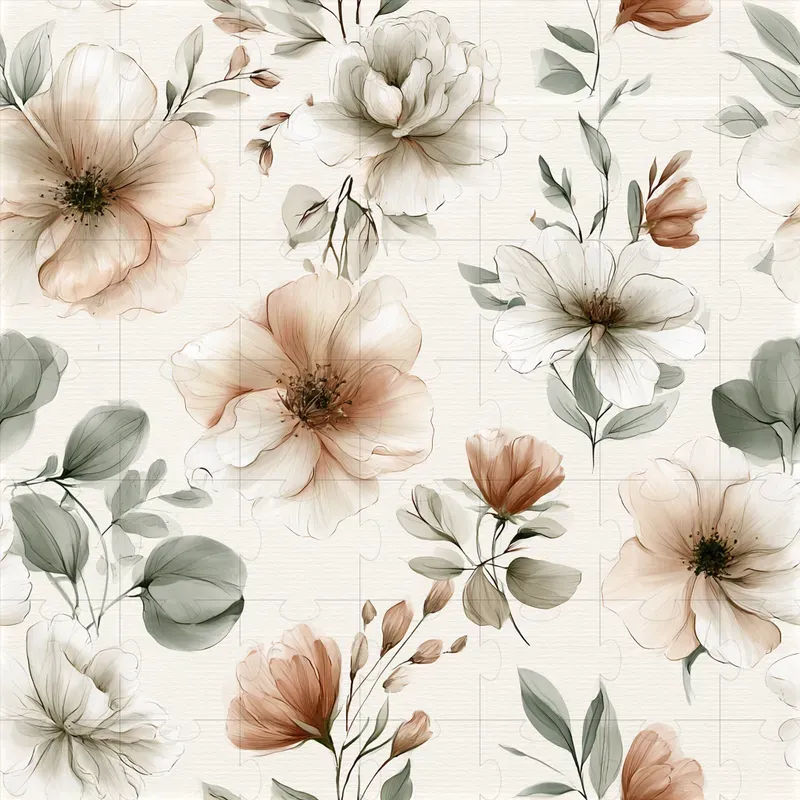 Seamless Boho Floral Patterns