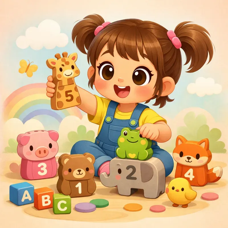 Cute Kids Learning Illustrations