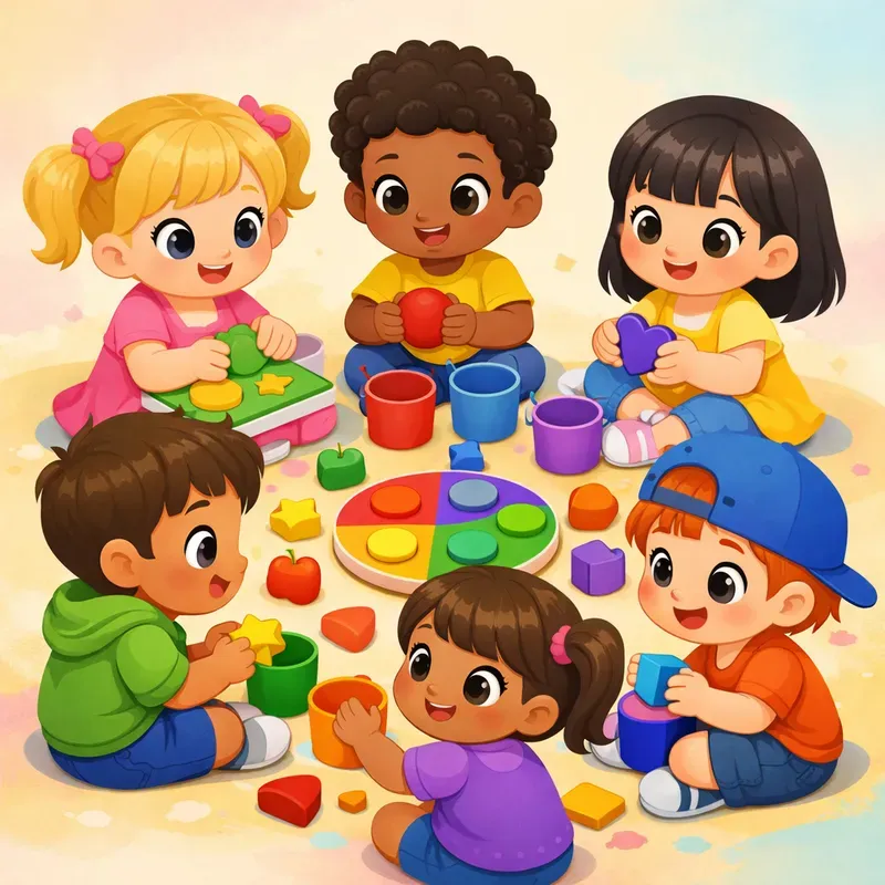 Cute Kids Learning Illustrations