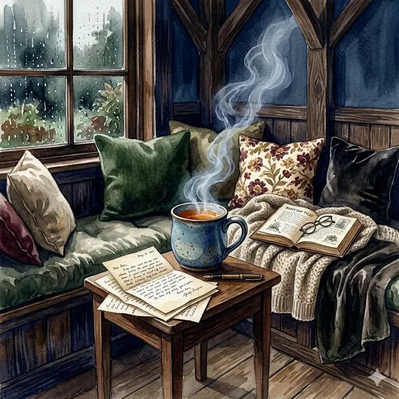 Cozy Attic Watercolor Illustrations