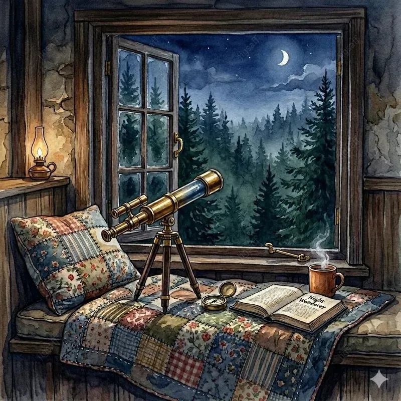 Cozy Attic Watercolor Illustrations