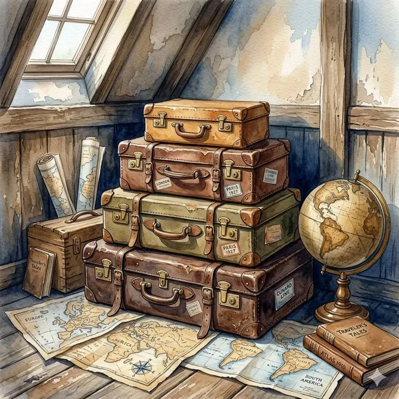 Cozy Attic Watercolor Illustrations