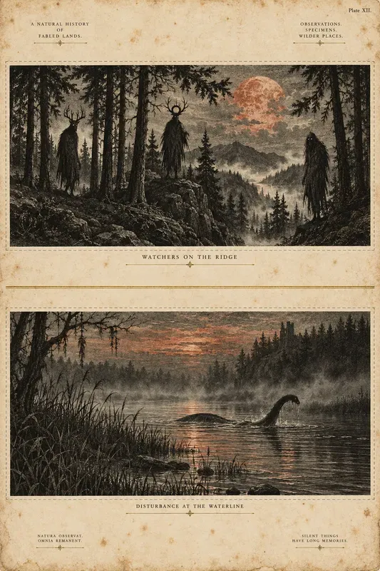 Cryptid And Folklore Engraving Sheets