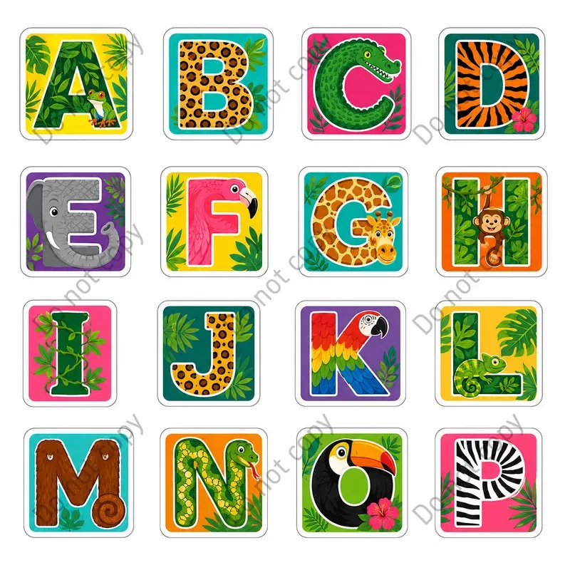 Alphabet Letter Sticker Sheets