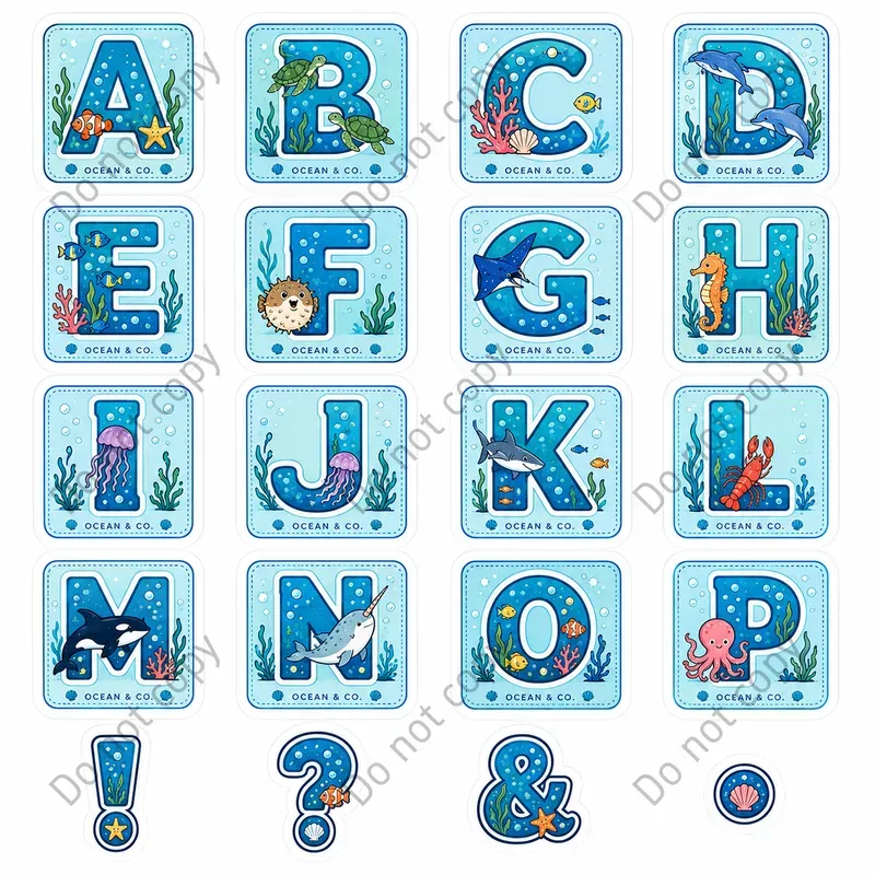 Alphabet Letter Sticker Sheets
