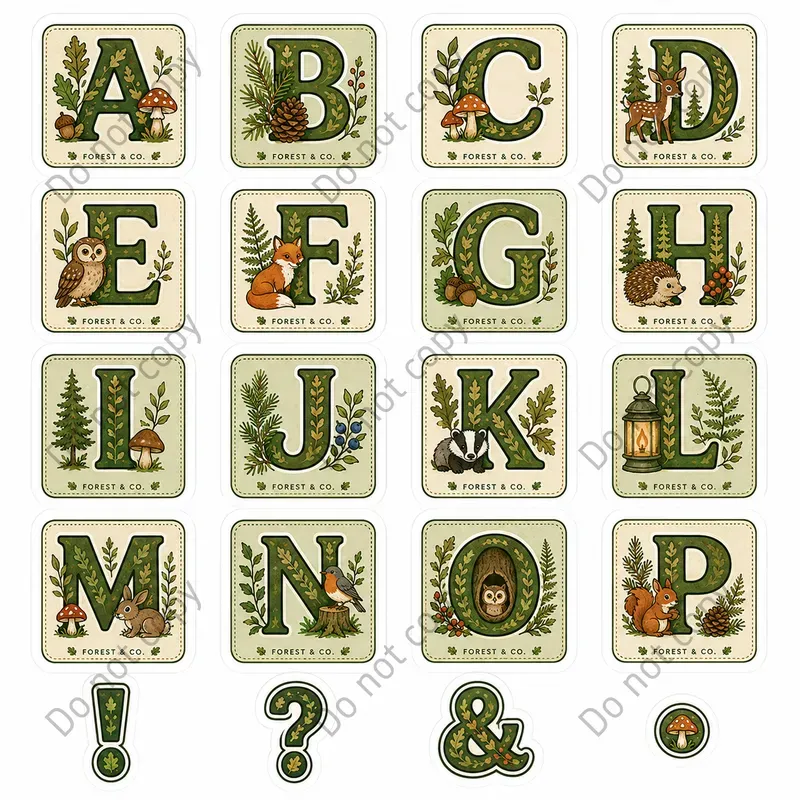 Alphabet Letter Sticker Sheets