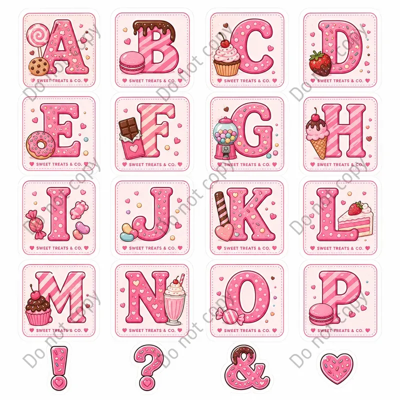 Alphabet Letter Sticker Sheets