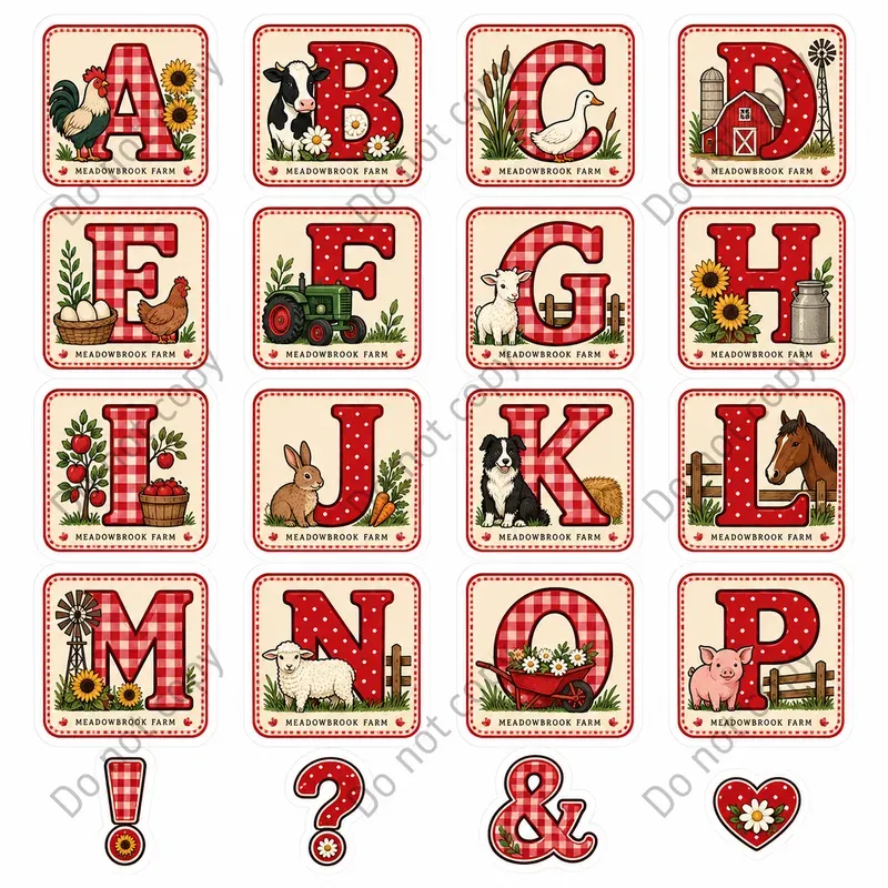 Alphabet Letter Sticker Sheets
