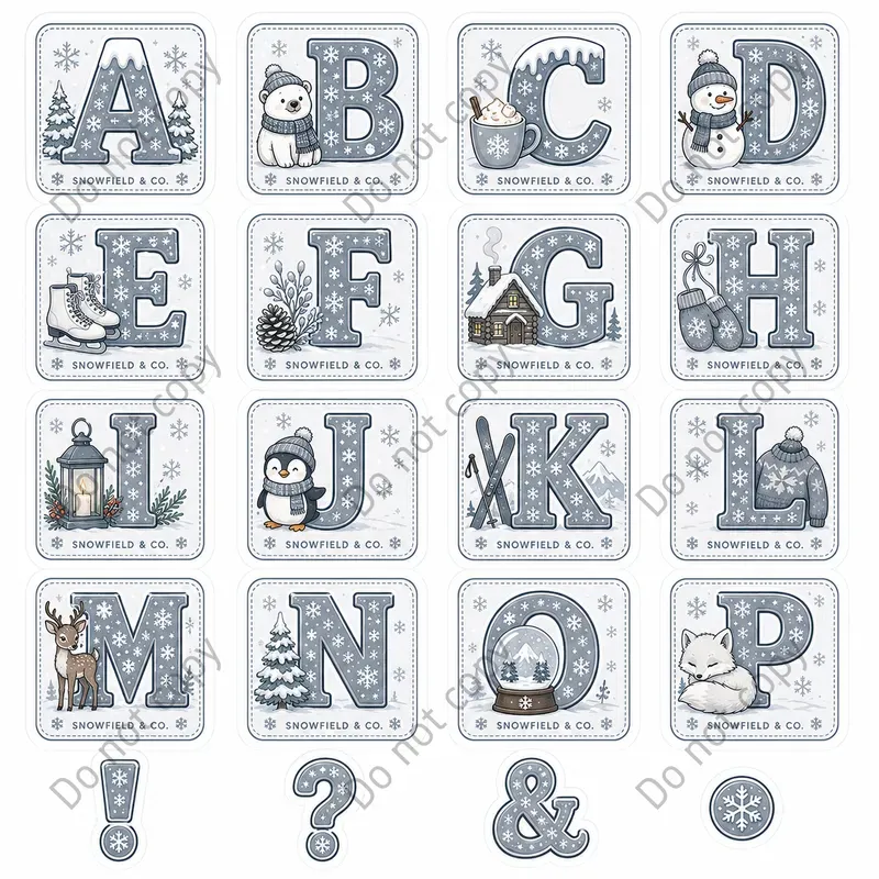 Alphabet Letter Sticker Sheets