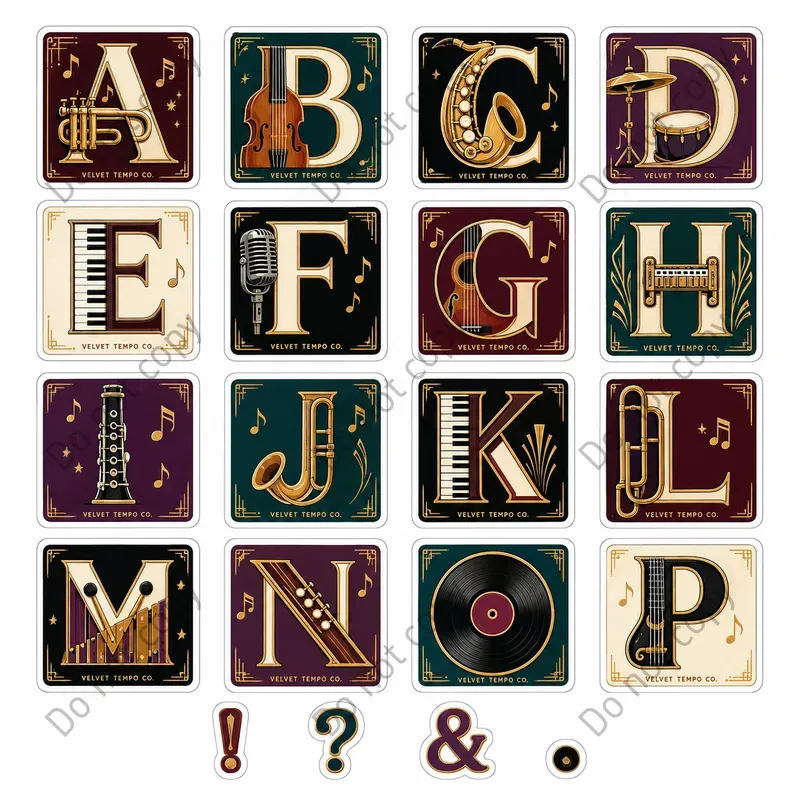 Alphabet Letter Sticker Sheets