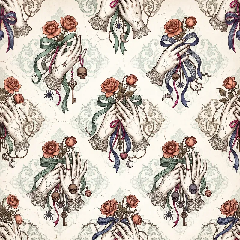 Creepy Coquette Halloween Patterns