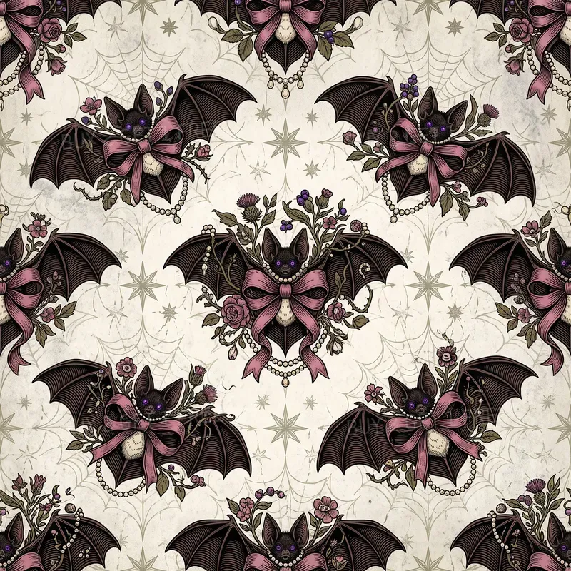 Creepy Coquette Halloween Patterns