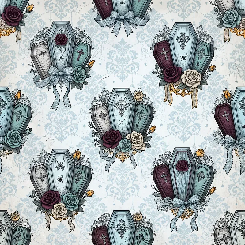 Creepy Coquette Halloween Patterns