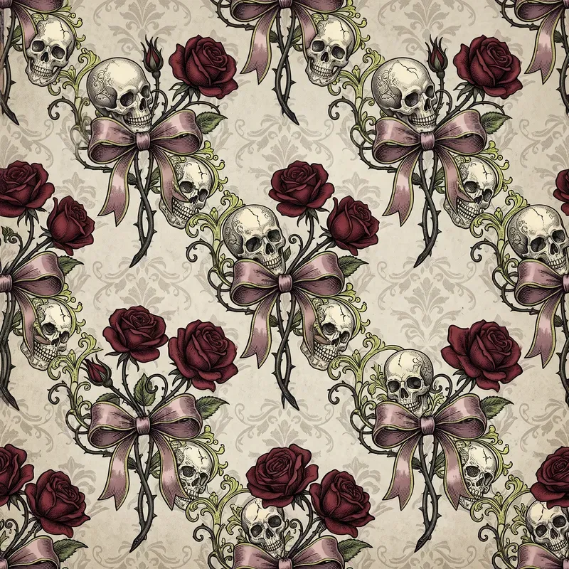 Creepy Coquette Halloween Patterns