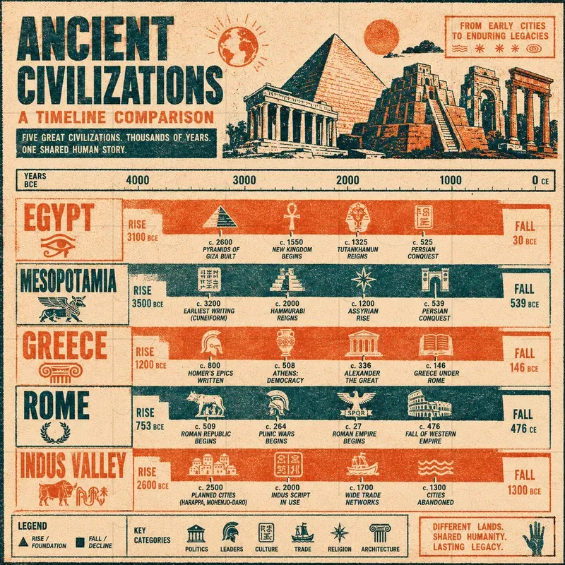 Ancient Civilizations Infographics