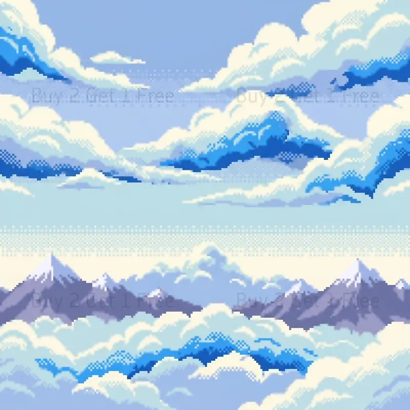 2D Pixel Art Game Texture Backgrounds