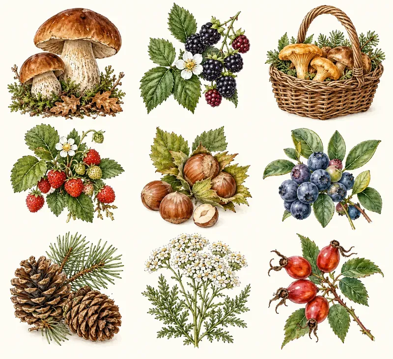Cottagecore Botanical Clipart Sets